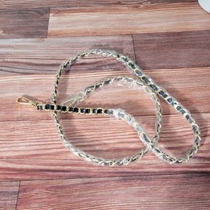 Gold and black Crossbody Purse or wallet Converter chain
